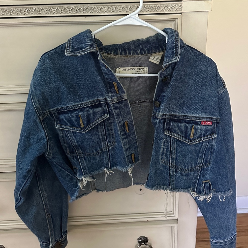 The Vintage Twin NYC cropped denim jacket